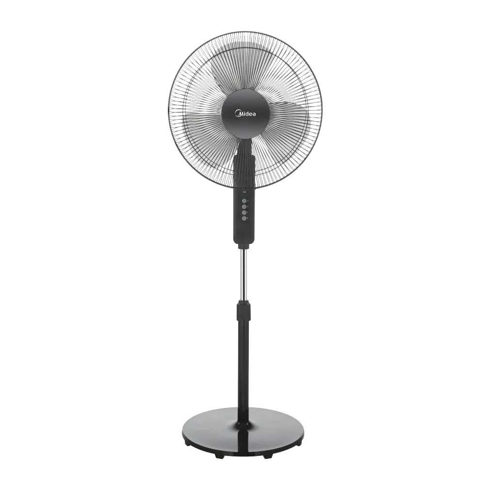 Midea 16 Inch Stand Fan And Table Fan (FS40-19K BLACK) model FS40-19K BLACK front view - GharOne Nepal